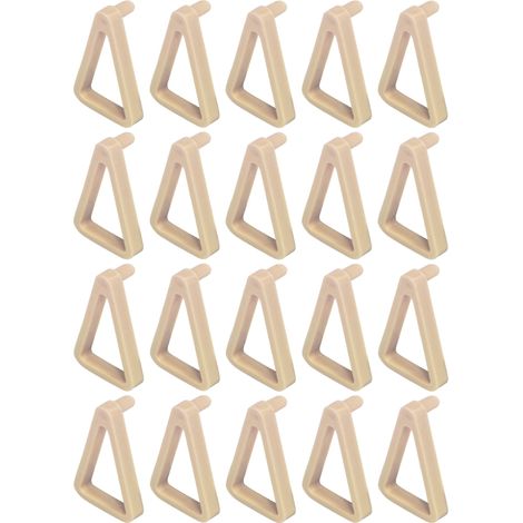 20x Taquet de maintien blocage de tablete en plastique beige Ø5mm pour épaisseur de fond 19mm Croisillon Calage Fond (1/2)