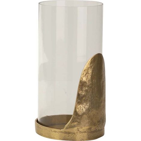 Goldener Kerzenhalter aus Aluminium 17X17X31 cm (1/4)