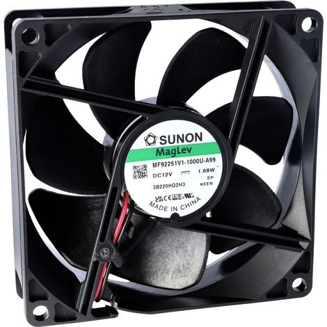 Sunon EE92251S2-1000U-999 Axiallüfter 12 V/DC 76.43 m³/h (L x B x H) 25 x 92 x 92 mm