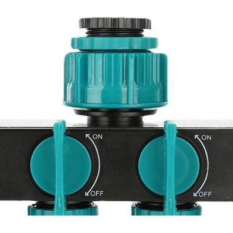 Séparateur d'eau 4 voies, entrées 33/25/20 mm, sorties 16/25 mm, plastique anti-corrosion pour arrosage jardin (1/5)