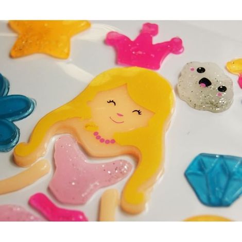Décoration de fenêtre en gel - Princesse - Paillettes