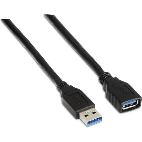 AISENS A105-0042 - Cavo di prolunga USB 3 (2 m, adatto a custodie esterne/giochi in console/giochi in console/videocamere digitali/webcam/webcam/stampanti/mouse) Colore nero (1/2)