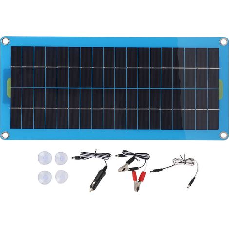 Ortviai Panneau Solaire 30 W Monocristallin Étanche et Résistant à la Chaleur pour Appareils Basse Consommation (1/5)