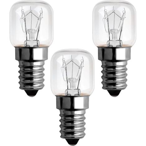 Ampoule Four 15W 300 Degres E14 , AC220V-240V, Ampoule Incandescence E14, Blanc Chaud 2700K, E14 Petit Culot à Vis Pygmy Lamps Pour Micro-ondes, Four, Lampe à sel, 3 Unité (1/4)