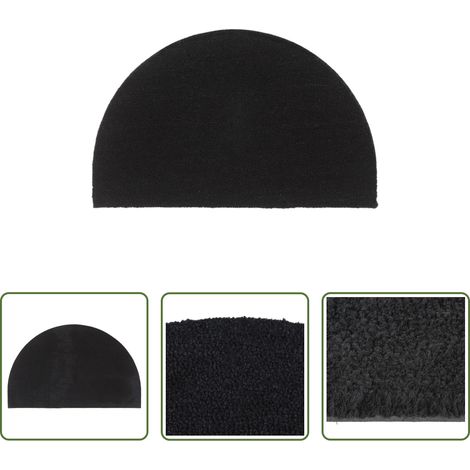 vidaXL Eingangsmatte -  Fußmatte Schwarz Halbrund 50x80 cm Kokosfaser Getuftet (1/5)