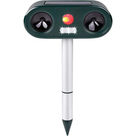 ZOLGINAH Répulsif Chat Ultrasons, Répulsif Animaux à Energie Solaire et Chargement USB pour fermes, Jardins, Cours (1/5)