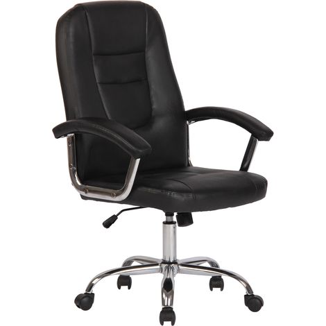 Fauteuil de bureau Reedville avec hauteur réglable et accoudoirs Noir (1/5)