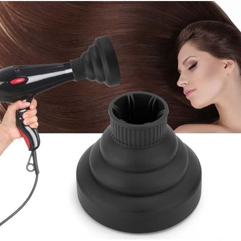 OMABETA diffuseur de souffleur Housse de diffuseur de sèche-cheveux pliante professionnelle, housse de hygiene capillaire Noir