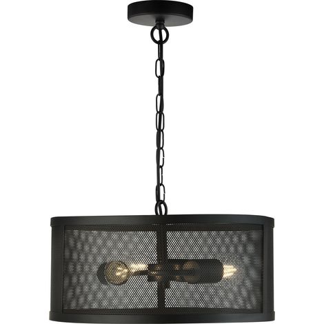 RETRO lampe suspension chambre suspension plafonnier cage design noir (1/5)