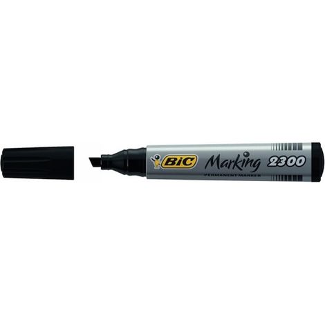 Taliaplast – Marqueur permanent noir 14 cm – Pointe biseautée 5,5 mm/3,7 mm/1 mm – Faible odeur pour espaces confinés – 401032