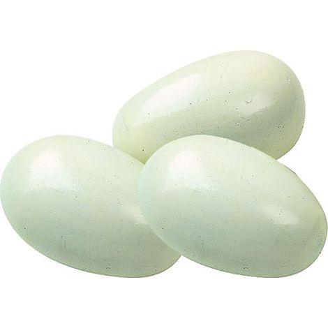 3 œufs factices en bois peint pour poule CHICK'A (1/4)