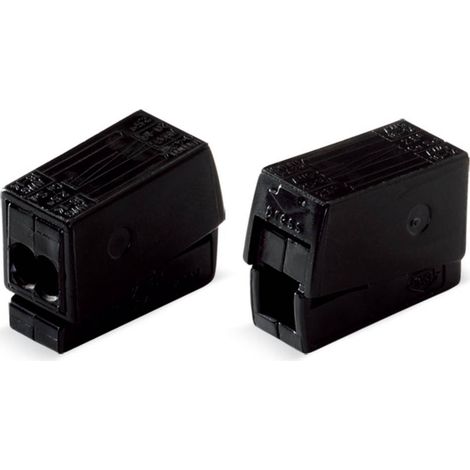 WAGO 224-114 Morsetto per illuminazione flessibile: 0.5-2.5 mm² rigido: 0.5-2.5 mm² Numero Poli (num): 2 100 pz. Nero (1/2)