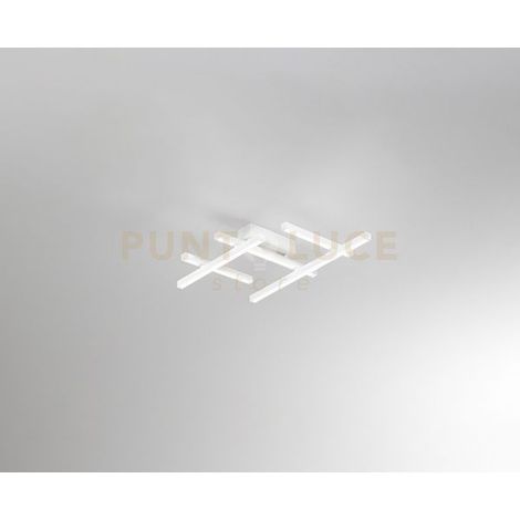 Plafoniera Moderna Net Metallo Bianco Acrilico Led 30W 3000K