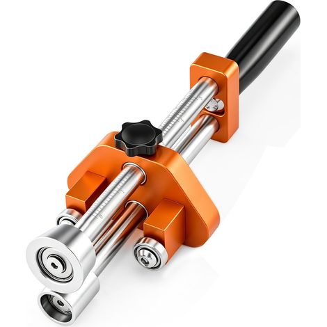 Cintreuse à rouleaux de tôle de 5 pouces, outil de pliage de bords portatif réglable de 0 à 100 degrés pour l'acier, l'aluminium et le cuivre Orange (1/5)