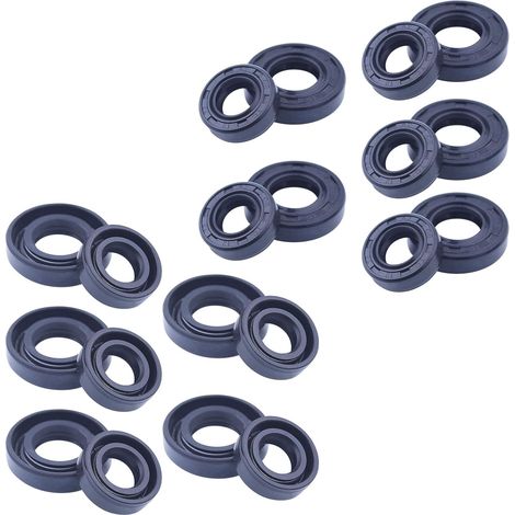 Jeu de 10 joints d'huile pour vilebrequin pour moteurs de débroussailleuse 40-5 CG430, 15x30x7, 12x22x7, jeu de joints d'huile (1/5)