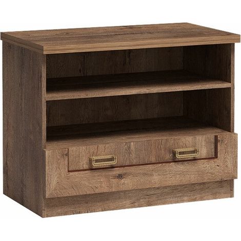 Mueble TV Lircava 118, Roble de lefkada, Número de puertas: 0, Número de cajones: 1, 88x70x50cm