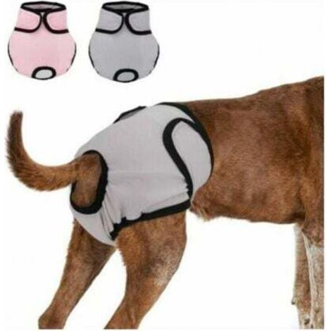 2 Pièces 37-55CM Couche Réutilisable Pour Chien, Culotte Physiologique, Culotte Hygiénique, Lavable, Short Absorbant - Type -LPour les animaux de compagnie-DOU
