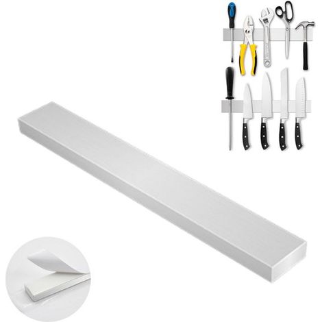 Porte-couteaux magnétique - Support magnétique pour couteaux 30 cm - Bande magnétique pour couteaux en acier inoxydable - Installation sans perçage - Aimant puissant pour couteaux, outils et ustensile (1/5)