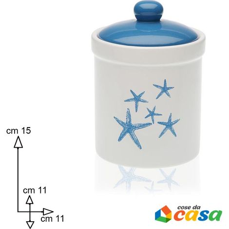 Barattolo in ceramica per arredo casa cucina oggetto da collezione (1/4)