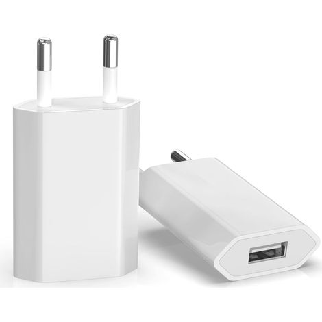 LAN BDD 2 Pack Prise USB Secteur Adaptateur Chargeur 5V Adaptateur Secteur USB (1/5)