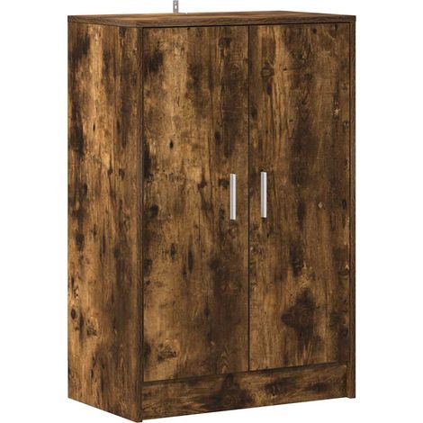 Maison Exclusive - Zapatero madera contrachapada roble ahumado 60