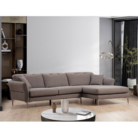 Ecksofa rechts Costor Grau