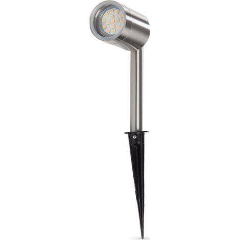 LED GU10 3W mit Spike-Kabel 2M - IP44 - Edelstahl