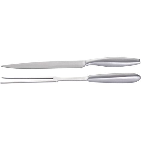 Allgrill Tranchier-Set aus Edelstahl Messer und Gabel Grill BBQ 33 cm (1/5)