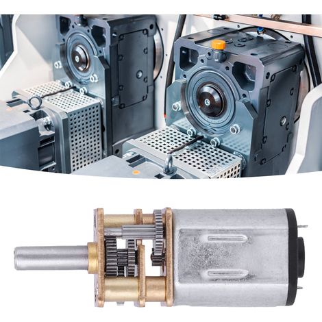 Moteur à engrenages métalliques DC 3V‑12V, vitesse réglable 50‑2000RPM, idéal pour projets DIY et robotique (1/5)