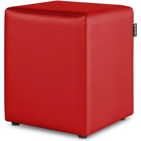 Puff Cubo Polipiel Rojo 1 UNIDAD Rojo