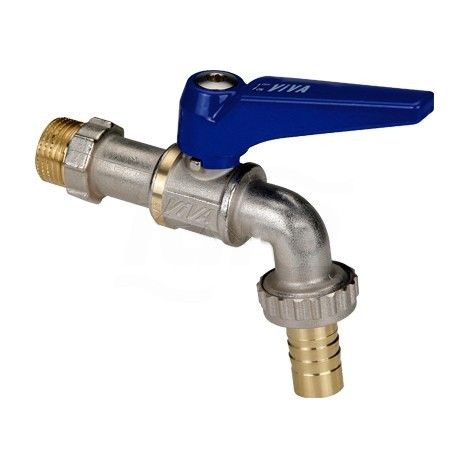 Viva 1740 rubinetto sfera con portagomma ø1/2" leva blu 1740B404 (1/3)