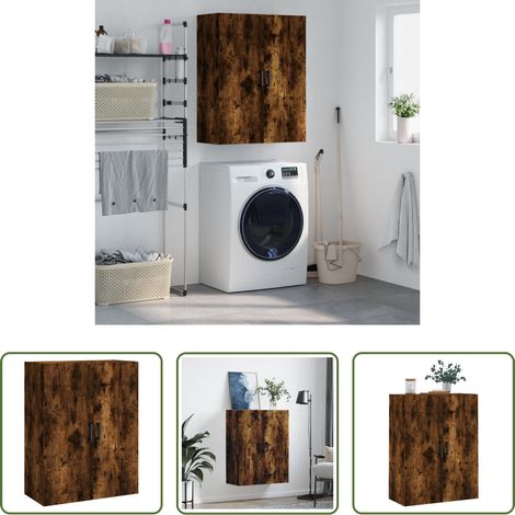 Holzschrank - Wandschrank Räuchereiche 69,5x34x90 cm (1/5)