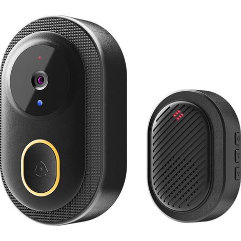 Smart Doorbell Ring Door Camera infrarouge Night Viewing WiFi Wiless Video Video Bell Interphone Interphone Interphone A audio Long Transmission Range pour Villa Home Office Apartment Utilisation (1/5)