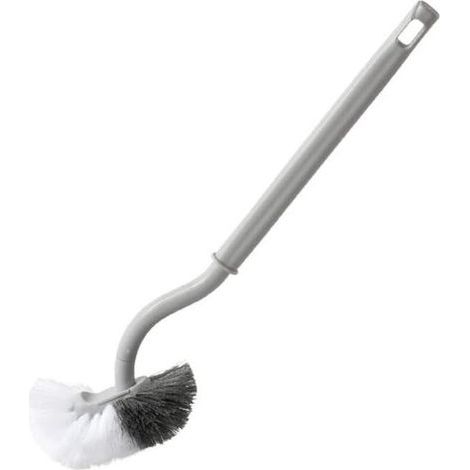 Brosse de Rechange Brosses à WC, Brosse de Toilette en Plastique à Long Manche avec Poils multifonctionnels pour la lèvre inférieure et Le Nettoyage en Profondeur (1/3)
