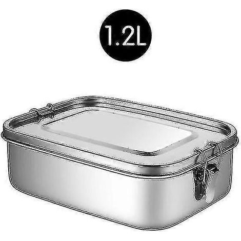 1 boîte à lunch en acier inoxydable de 1200 ml, type Bento... (1/2)