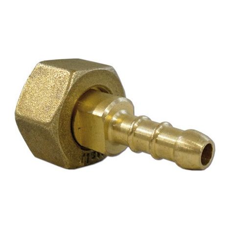 Raccordo con dado per bombole gas – Ø interno 8 mm – Acciaio – Uso GPL