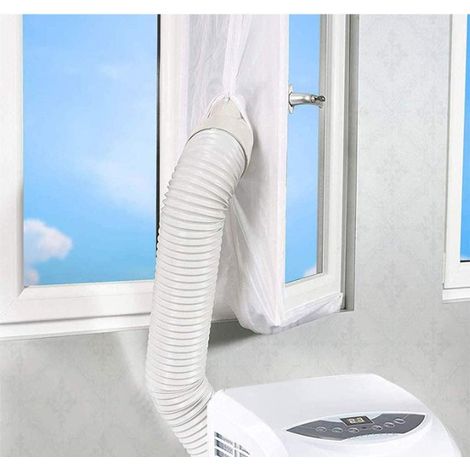 Kit d'étanchéité pour fenêtre de climatiseur portable (400 cm/157 pouces) pour empêcher le reflux d'air chaud. (1/4)