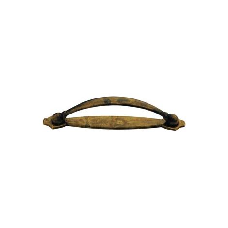 MANIGLIE PER MOBILI FISSE MOD.18900 IN OTTONE ANTICATO- - mm. 89x18h. - interfori mm.64 - 5 pezzi METALSTYLE