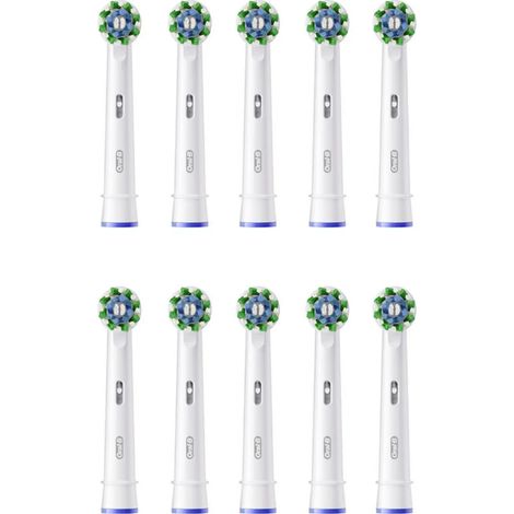 Oral-B Cross Action Aufsteckbürsten für elektrische Zahnbürste 10 St. Weiß