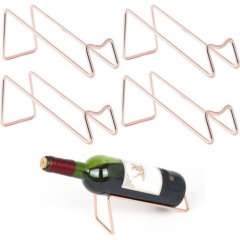 4 Pièces Porte Bouteille Métal, Casier Vin Métal, Porte Vin Décoratif, Porte Vin Bain, Armoire Vin Portable, Petit Casier Vin Étroit, Adapté aux Bars Familiaux, Restaurants ou Caves à Vin (1/5)