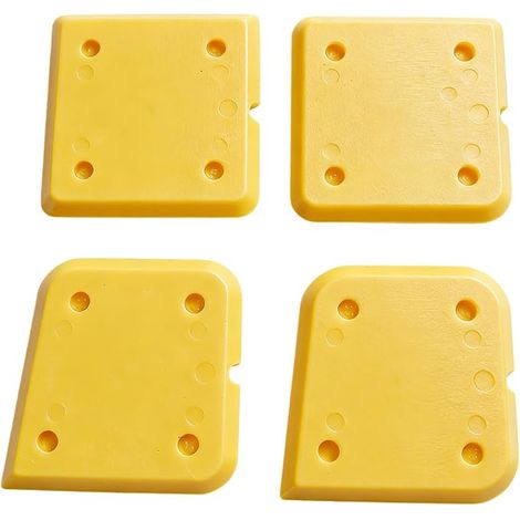 4 Pièces Outil de Lissage pour Joints, Kit Applicateur et Lisseur Multi Bords Réutilisable, Spatule pour Cuisine, Salle de Bain, Carrelage (1/2)