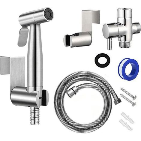 Bathroom Shower Set, Thermostatic Shower Faucet for Private Hygiene, Anti-Scald Chrome Brass (1/3)