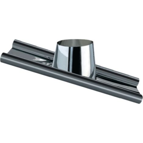 Faldale inclinato per tubo da 150mm in acciaio inox 6 decimi aisi 304 e base in piombo (1/3)