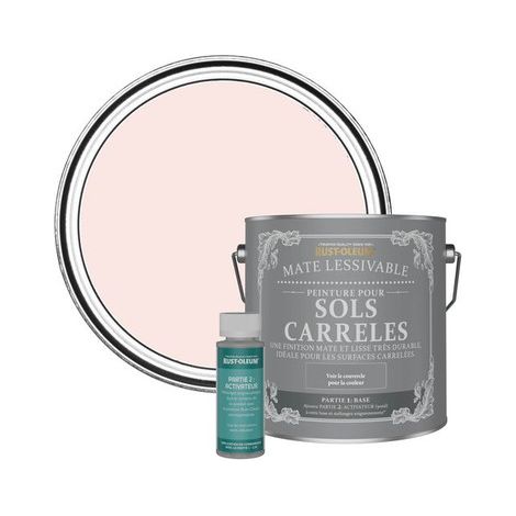 Peinture pour Sols Carrelés Mate Lessivable - Vanille Fraise (1/3)