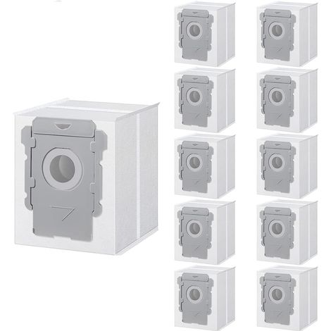 Lot de 10 sacs sous vide pour iRobot Roomba séries i & s & j, remplacement pour i3+(3550) i4+(4552) i6+ j6+ i7+ i7Plus j7+(7550) i8+ j8+(8550) s9 s9+(9550) Vacuum with Automatic tic Dirt Disposal Bags (1/5)