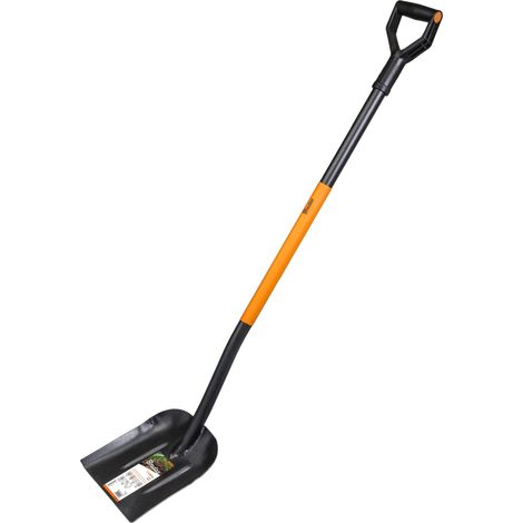 Pala bradas acero 125 cm negro naranja