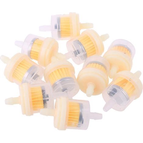 10 transparente Inline-Kraftstofffilter für Motorrad und Roller, 4 mm (4/25') Schlauch, neu. (1/4)