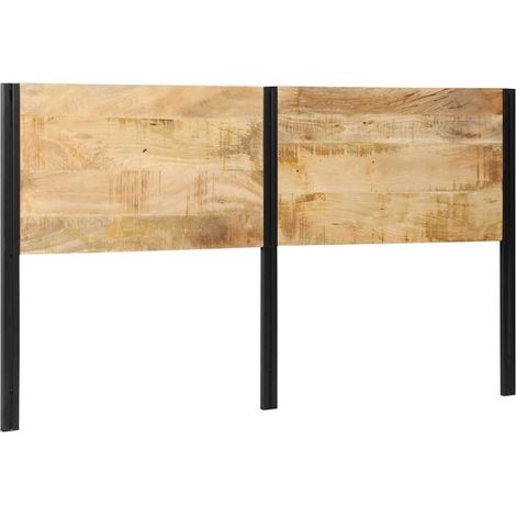 Kopfteil 180 cm Massivholz Mango und Eisen