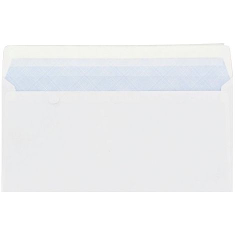Enveloppe 110 x 220 mm budget 80 g SF bande protectrice blanche - Boîte de 500 - Maxiburo (1/2)