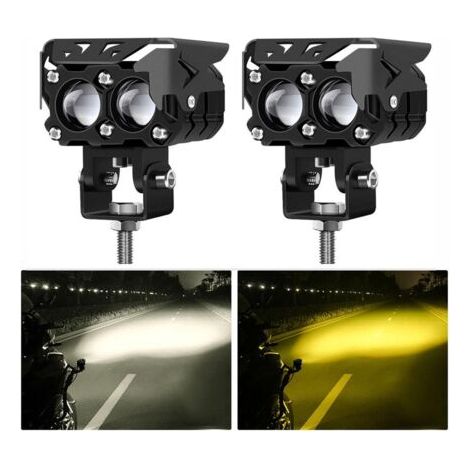 Projecteurs extérieurs bicolores à forte puissance lumineuse pour voitures électriques, voitures modifiées, feux de rue et motos (1/5)